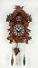 Quartz Cuckoo Clock Bird On Top Of Wooden Case Large