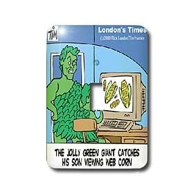 Londons Times Funny Food Coffee other Digestibles - Viewing Web Corn - Light Switch Covers - single toggle switch