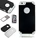 iPhone 6 Case, Lumsing™ Hard Soft Rubber High Impact 2-Piece Double Layer Shockproof Armor Hybrid Defender Case Protective Cover Protection for Apple iPhone 6 (4.7 inch Screen) with Screen Protector (Black/White)