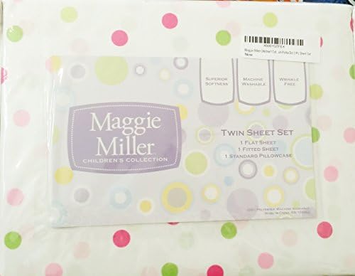 Maggie Miller Children't Collection Twin Sheet Multi Polka Dot 3 Pc Sheet Set
