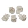 Alpenfl�stern Braut-Haarklammern R�schen 5 St�ck (wei�) - romantische Accessoires f�r die Braut zur Hochzeit