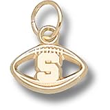 Michigan State University S Pierced Football 1/4 Pendant (14kt)
