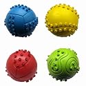 Assortment of 4 Soft Rubber Bouncy Ball Dog Toys