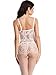Amoretu Womens Sexy Lingerie Strap Bodysuits Crotchless Bodystocking White