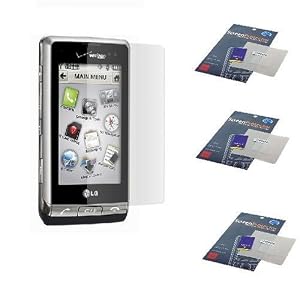 Clear Durable Reusable LCD Screen Protector 3 Packs for Verizon LG Dare VX9700 VX 9700 Cell Phone Clear Durable Reusable LCD Screen Protector -3 Packs for Verizon LG Dare VX9700 VX-9700 Cell Phone
