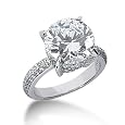 6.80 ctw Diamond Engagement Rings G SI-1,center 5.80carat