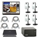 IP Security Camera System, 4 Color IP Cameras
