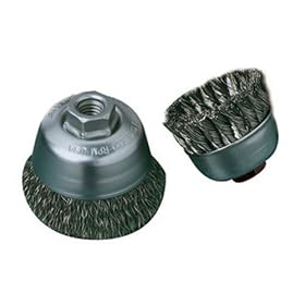 SAIT 06511 3-1 2 x .020 x 5 8-11 Arbor Carbon Bristle Knot Style Angle Grinder Small Cup Brush by SAIT