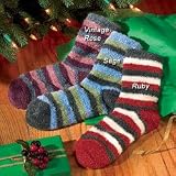 Woolrich Women's Stripe Aloe Vera Slipper Sock, COLOR AS SHOWN (Black)