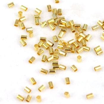 Crimp Beads 1.2X1.2 mm Gold Plated Crimp Beads EZX0412-100pcs