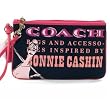 NEW AUTHENTIC COACH BONNIE CASHIN GRAPHIC WRISTLET 42582 (Navy/Fuchsia)