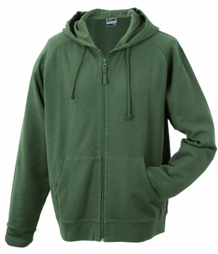 James & Nicholson Kinder Sweatjacke Hooded, olive, L (134/140), JN059k ol Preisvergleich