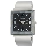 XOXO Womens XO1094 Black Dial Silver-tone Bangle Wa