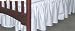 Crib Dust Ruffle Cribskirt 100% cotton Gathered 14 inch drop Color: White