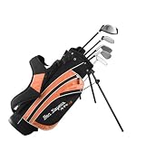 Ben Sayers MX4 - Kit de golf enfant - Orange/noir - Droitier - Tige régulière