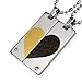 Stainless Steel Couples Black and Gold Tone Heart