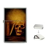 Limited Edition Violano Flip-Top Lighter Skull Goth Art