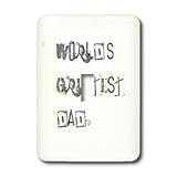 3dRose LLC lsp_29370_1 Purple Worlds Greatest Dad Fathers Day Love, Single Toggle Switch by 3D Rose 