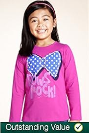 Pure Cotton Long Sleeve Bow T Shirt