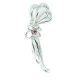 Fancy Purple Crystal Flower Pin