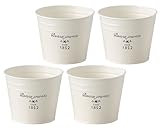 ナチュラルブリキポット ラウンドM ホワイト 130Φ×105Hmm 3140-C 4個セット