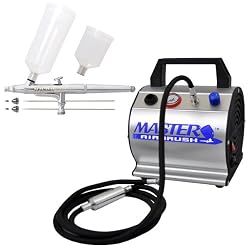 Master Airbrush .2.3.5mm Airbrush 20/40cc Cups with Airbrush Depot TC-60 Compressor