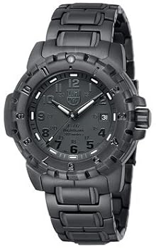 Luminox #6402.BO Men's F-117 Nighthawk Black IP Blackout Navy Seal Diver Watch