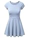 JJ Perfection Women's Cap Sleeve Casual Flare Skater Dress