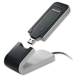 Belkin N1 Series Wireless USB Adaptor for Notebook or Desktop PC MIMO 802.11g 300Mbps Ref F5D8051uk