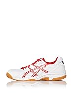 Asics Zapatillas Indoor Court Gel-Doha (Blanco / Rojo / Plata)