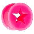 0 Gauge Pink Star Silicone Flexible Tunnel