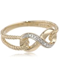 10k Yellow Gold Infinity Diamond Ring