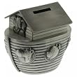 Child Baby Gift Birthday Bank Noah's Ark in Solid Pewter