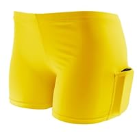 Spandex Shorts w/ Pocket, 3' Inseam, Neon Yellow, Small
