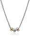 Amazon Collection Stainless Steel Necklace with Tricolor Charms Necklace, 17.5