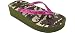 Capelli New York Glitter Pu Upper On Camo & Cut Outs Girls Fashion Flip Flop