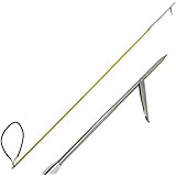 Scuba Choice 5' One Piece Spearfishing Fiber Glass Pole Spear with 1 Prong Single Barb Tip
