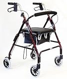 Probasics Lightweight Rollator, Red, 1037RED