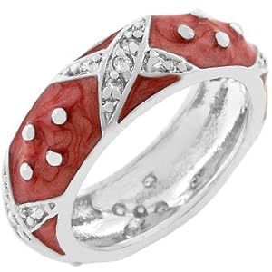 Boogie Down Pink Enamel Ring- Size- 05