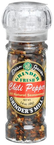 Dean Jacobs Chili Pepper Seasoning, 1.6-Ounce Grinter Jars (Pack of 6) by Dean Jacobs