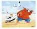 Papy Pechou Et Sa Barque By Hubert Rublon. Laminated. 18.15 Inches Width By 14.60 Inches Height. Highest Quality Art Poster Print