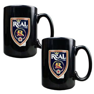 Real Salt Lake MLS 2pc Black Ceramic Mug Set - Pri