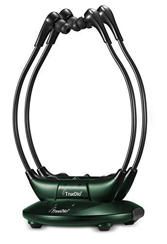 TrueDio Model TD-220RF Wireless TV Headset Bundle System - Includes 2 Wireless Headsets - Premium Sound Quality, Works With All TV's