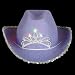 Children's Purple Blinking Tiara Cowboy Hat - 2 flashing lights