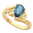 14K Yellow Gold Aquamarine Ring