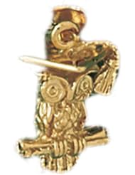 Dazzlers Solid 14k Gold 3D Owl Charm Pendant Available in three colors from jewelsberry (weights: 3.0 grams only)