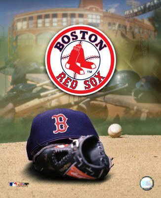 Boston Red Sox - 2004 World Series Champions Hat & Glove Logo - MLB Color 8x10 Photo
