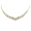 0.50 Carat Diamond Sterling Silver Gold Plated Necklace