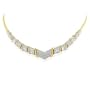 0.50 Carat Diamond Sterling Silver Gold Plated Necklace