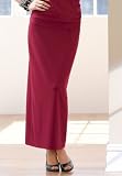  : Ponté Knit Long A-Line Skirt